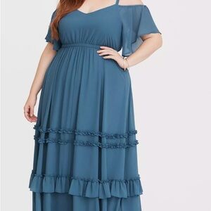 Torrid Blue Special Occasion Maxi Dress